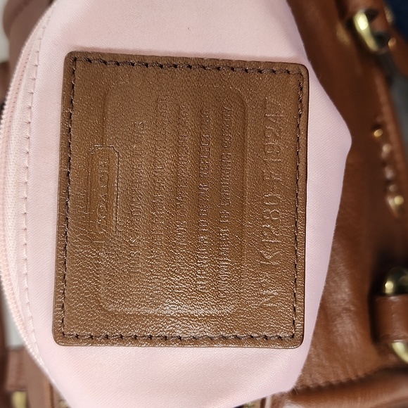 COACH Ashley Madison English Tan Convertible Leather Satchel - Picture 14 of 14